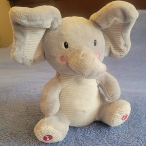 Plush SPARK CREATE IMAGINE Peek-a-boo Singing Dancing elephant toy 6 Month+